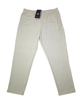 Spyder Mens Active Fleece Joggers X-Large With Zipper & Slash Pockets Tan Beige